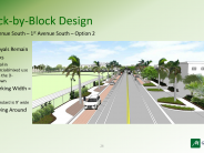 8th Street Corridor - 3rd Ave S to 1st Ave S Landscape Option 2