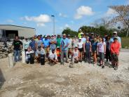 Oyster bagging event group photo