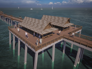 Naples Pier - Overhead View of Shade Structures