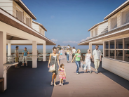 Option 2 - View of Pier next to Concessions and Restrooms