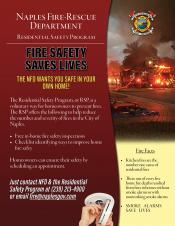 NFD Residential Fire Safety flyer