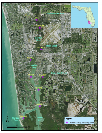 Naples Bay Water Quality Sampling Sites