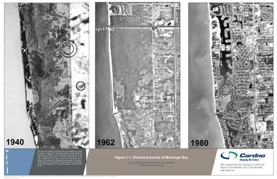 Historical aerial of Moorings Bay